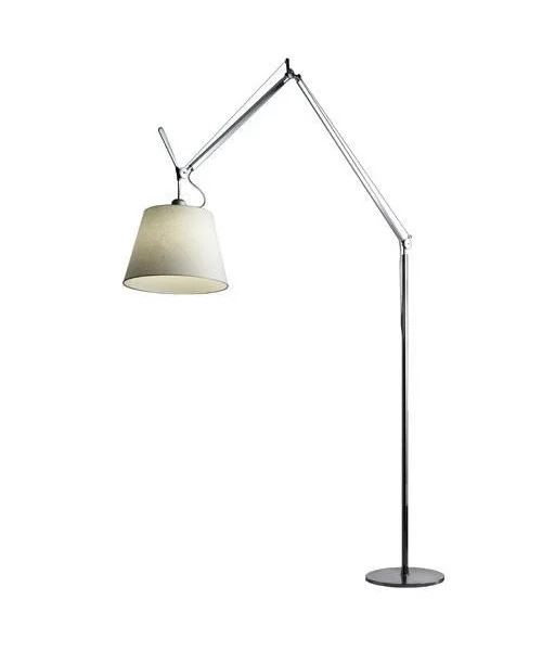 Artemide - Tolomeo Mega Lampadaire avec Variateur Ø320 Parchemin/Aluminium