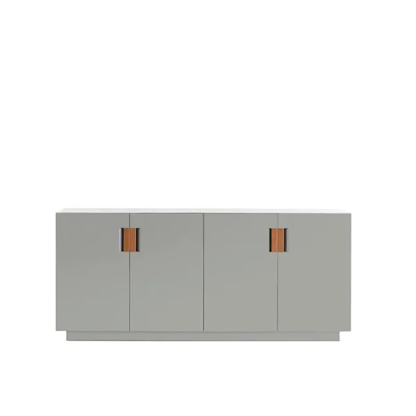 Asplund Armoire Frame 160 Low light grey, portes pliantes, 42 cm, cognac