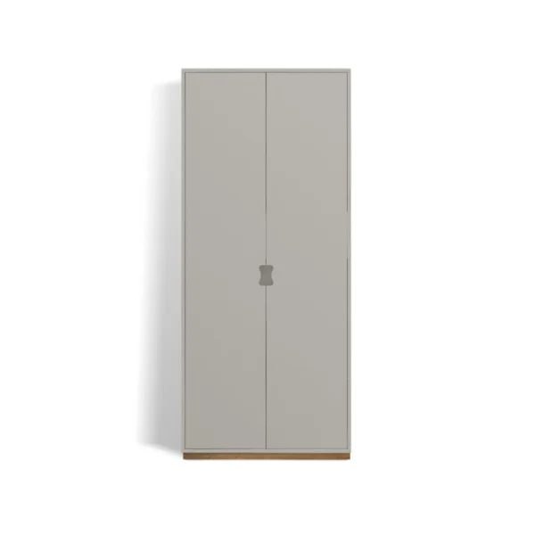 Asplund Armoire haute Snö F Light grey, base en chêne, dj.30 cm