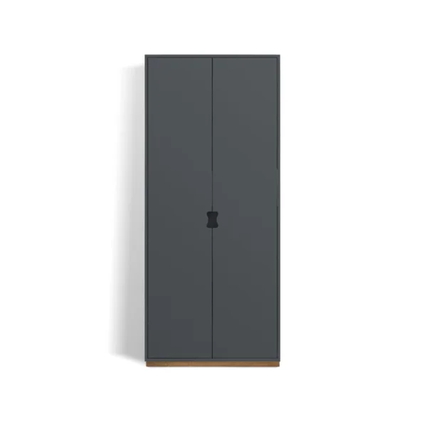 Asplund Armoire haute Snö F Storm grey, base en chêne, dj.30 cm