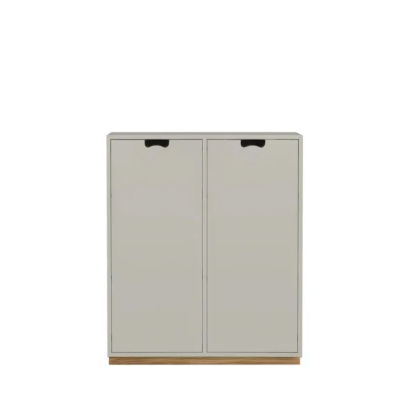 Asplund Armoire Snö E Light grey, base en chêne, portes opaques, dj.30 cm