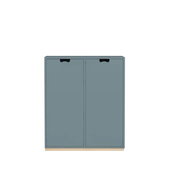 Asplund Armoire Snö E Nordic blue, base en bouleau, portes opaques, dj.30 cm