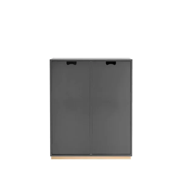 Asplund Armoire Snö E Storm grey, base en bouleau, portes opaques, dj.30 cm