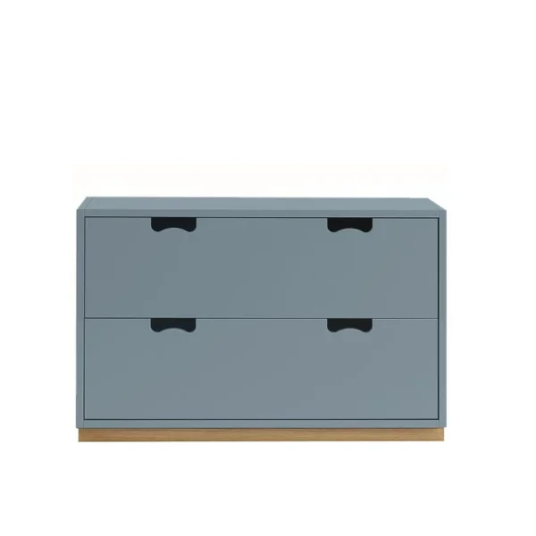 Asplund Commode Snö A2 nordic blue, support en chêne