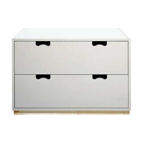 Asplund Commode Snö A2 white, support en bouleau