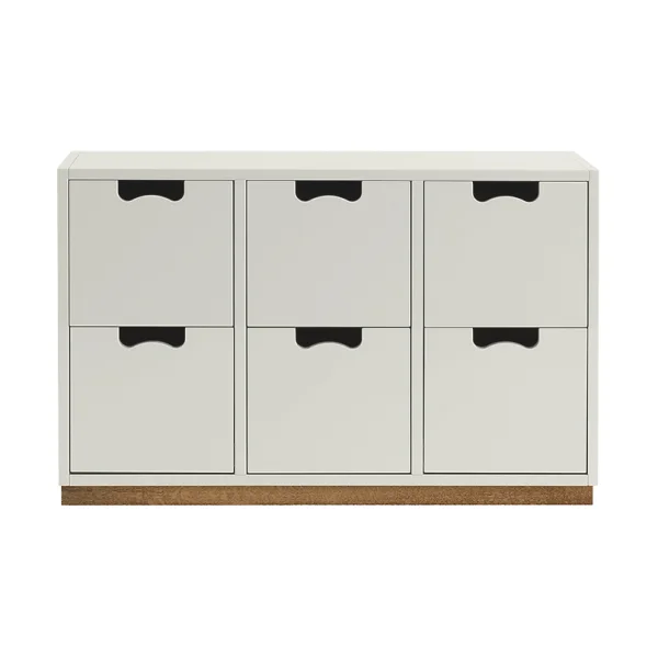 Asplund Commode Snö A2 White, support en chêne