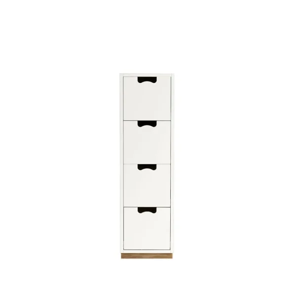 Asplund Commode Snö J4 white, bas en chêne