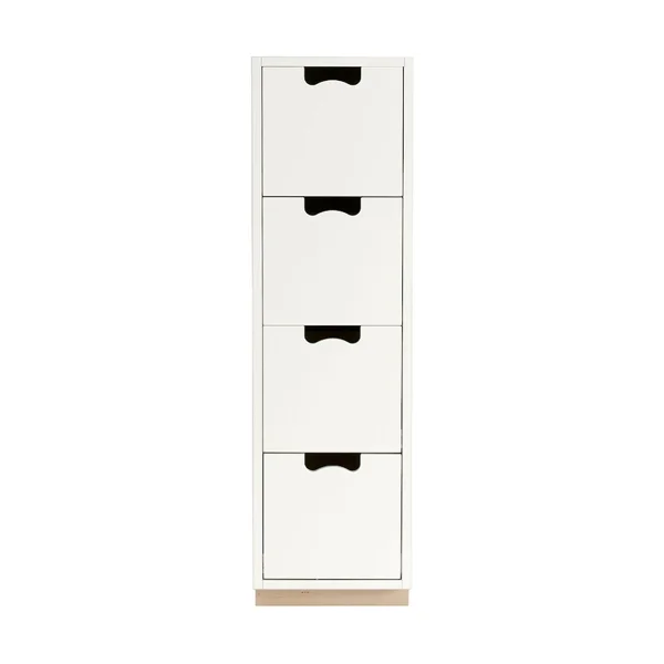 Asplund Commode Snö J4 white, base en bouleau