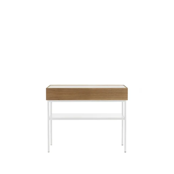 Asplund Luc 100 table console chêne teinté noyer (p4), plateau en marbre