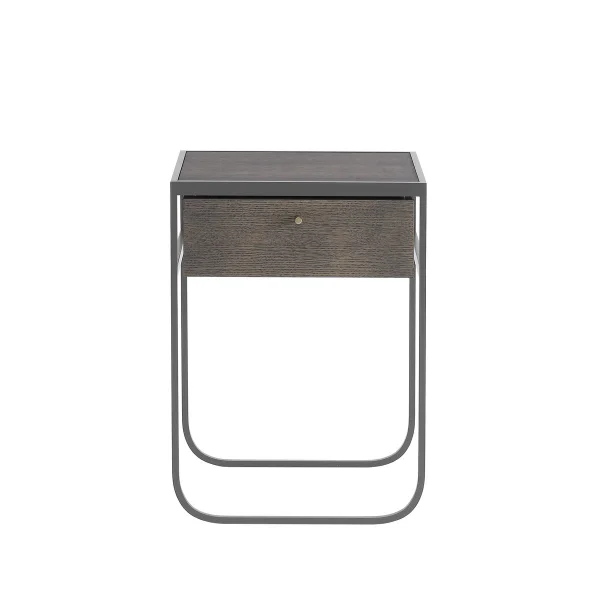 Asplund Nati Tati Drawer table de chevet storm grey, chêne fumé