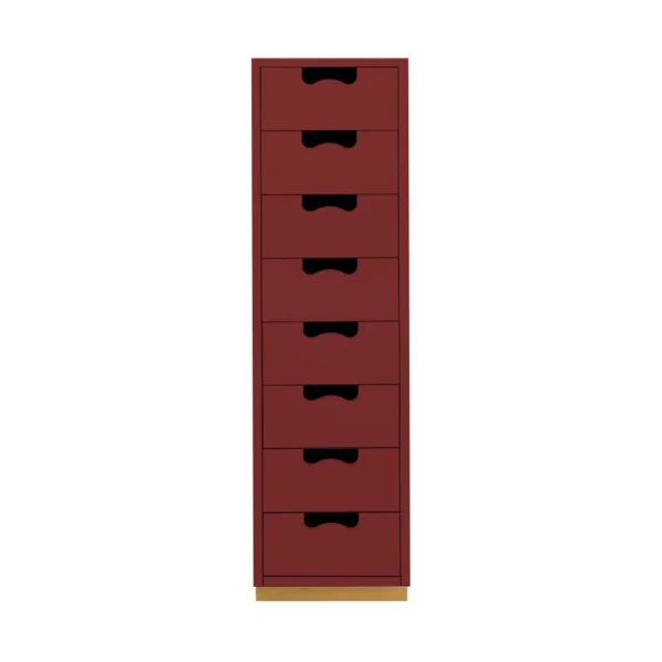 Asplund Snö commode 8 tiroirs Brown red