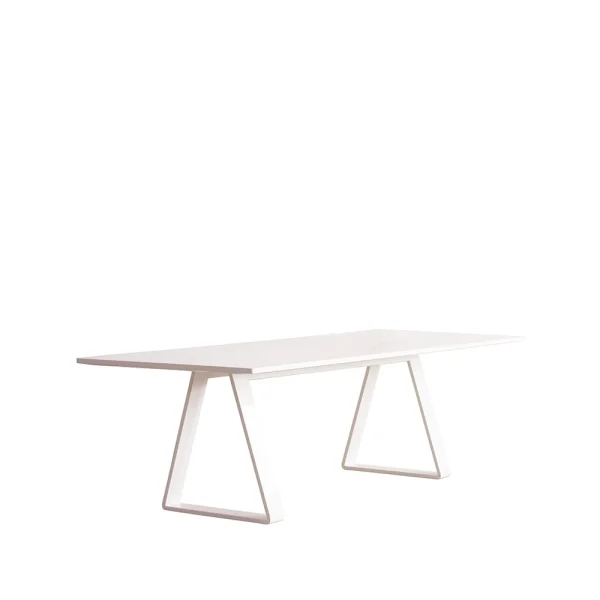 Asplund Table à manger Bermuda white laminate, support en acier, 200x90cm