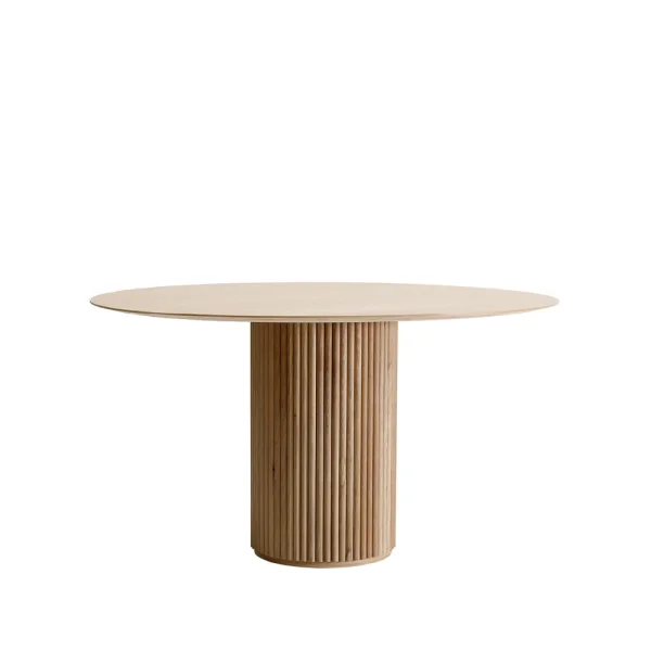 Asplund Table à manger Palais Royal chêne teinté blanc (p2), support chêne teinté blanc