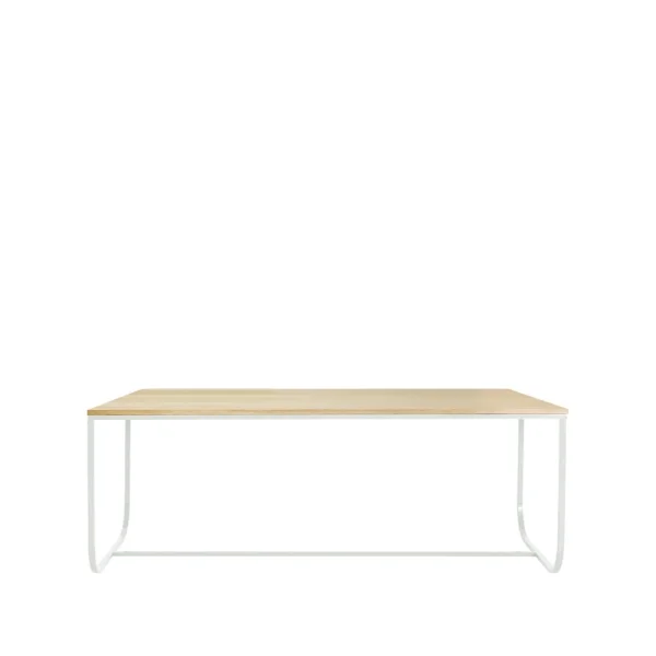 Asplund Table à manger Tati chêne teinté blanc (p2), 200, support blanc