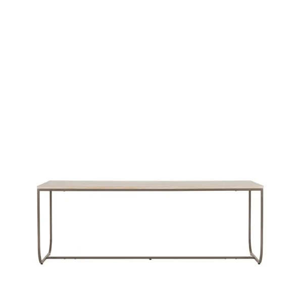 Asplund Table à manger Tati chêne teinté blanc (p2), 200, support nougat