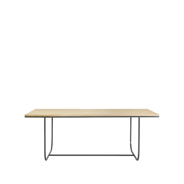 Asplund Table à manger Tati chêne teinté blanc (p2), 200, support storm grey