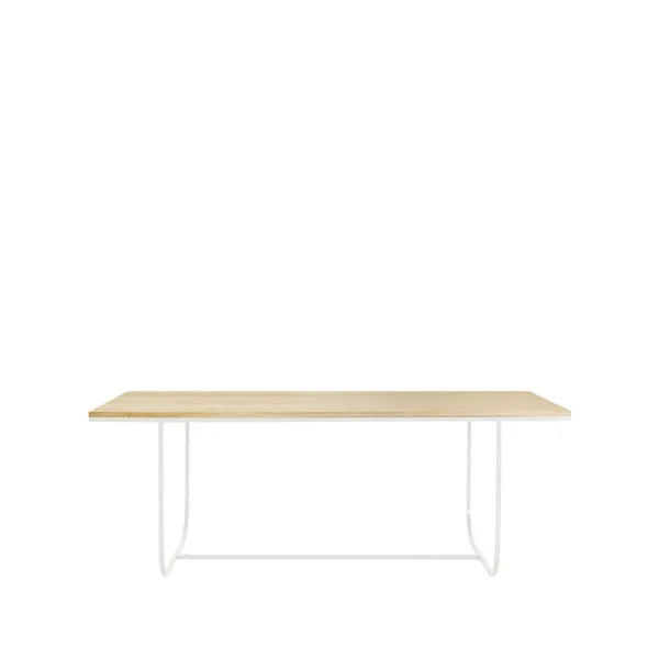 Asplund Table à manger Tati chêne teinté blanc (p2), 200, support white