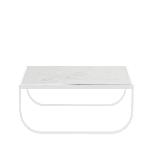 Asplund Table basse Tati High marbre blanc, support blanc