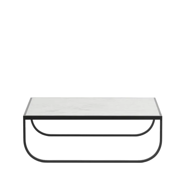 Asplund Table basse Tati Low marbre blanc, char grey