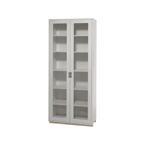 Asplund Vitrine haute Snö F Light grey, björksockel, dj.42 cm