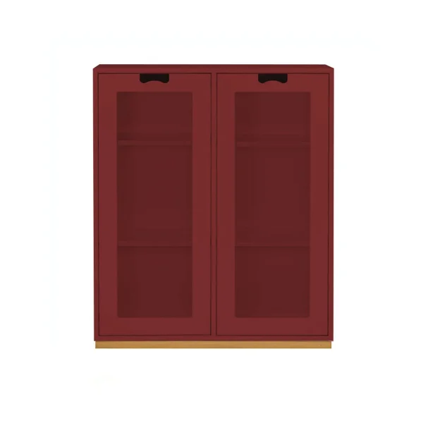 Asplund Vitrine Snö E Brown red, Profondeur : 30 cm