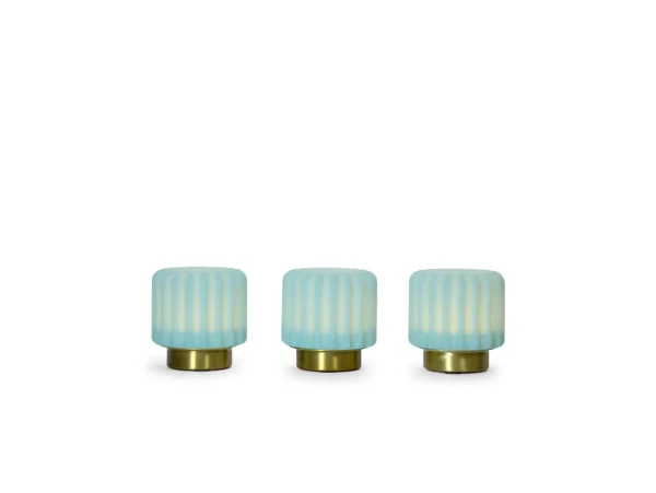 Atelier Pierre - Dentelles 9 Portable Lampe de Table 3 pcs. Ø9 Pistachio/Gold