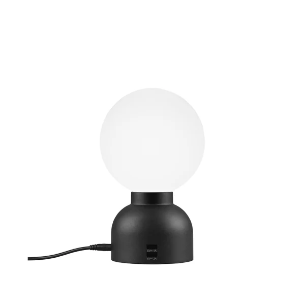 Ateljé Lyktan Lampe de table Pluggie noir, opaline