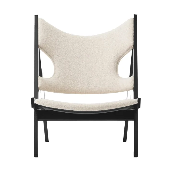 Audo Copenhagen Chaise lounge Knitting Barnum Bouclé 24-chêne noir
