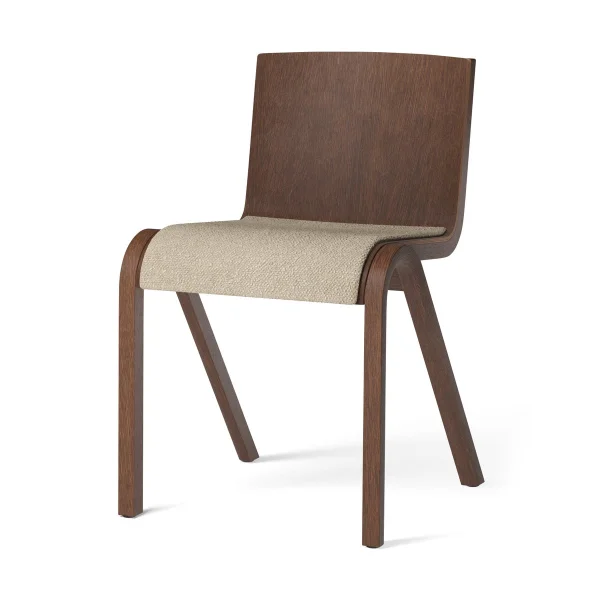 Audo Copenhagen Chaise Ready assise rembourrée Red oak-Audo Bouclé 02