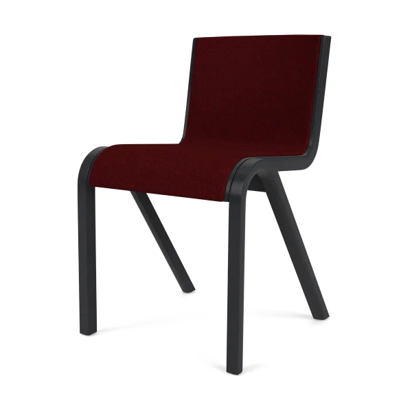 Audo Copenhagen Chaise rembourrée sur le dossier et l'assise Ready Black oak-Baru 0570 Red