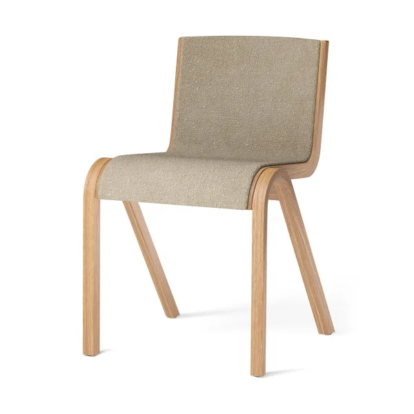 Audo Copenhagen Chaise rembourrée sur le dossier et l'assise Ready Natural oak-Audo Bouclé 02