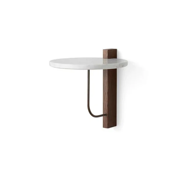 Audo Copenhagen - Étagère Corbel en chêne foncé et marbre de Carrare