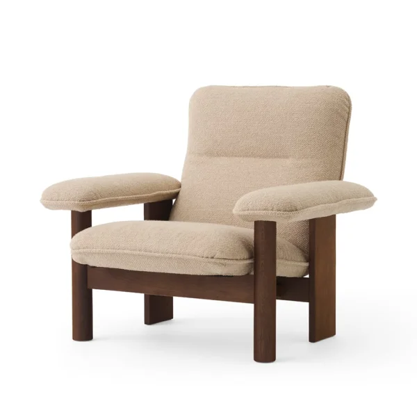 Audo Copenhagen Fauteuil Brasilia Dark oak-Bouclé 02 beige