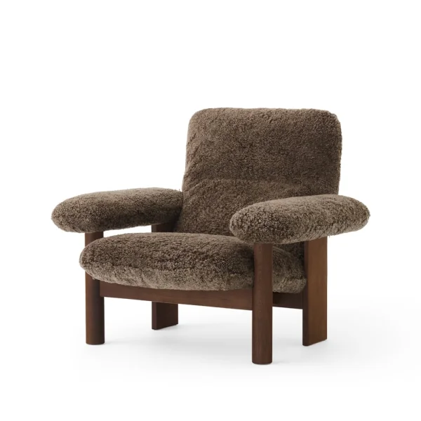 Audo Copenhagen Fauteuil Brasilia Dark oak-Root sheepskin