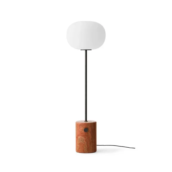 Audo Copenhagen - JWDA Lampadaire Red Travertine/Bronzed Brass