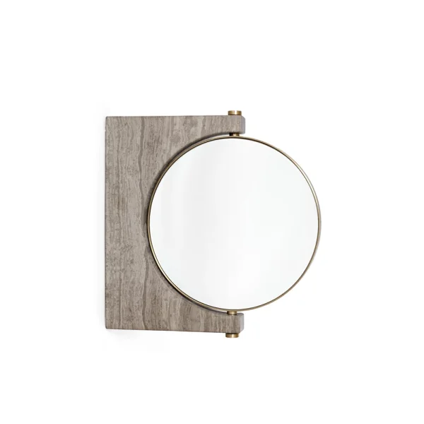 Audo Copenhagen Miroir Pepe Marble marbre marron, suspendu au mur