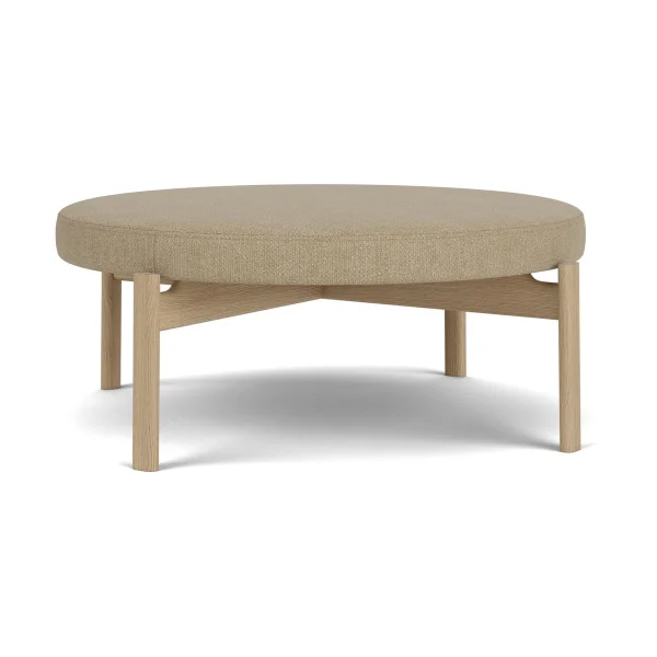 Audo Copenhagen Pouf Passage Ø98,5 cm Natural oak-Audo Bouclé 02