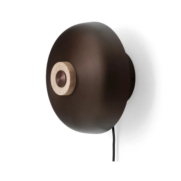 Audo Copenhagen - Reverse Applique Murale Sable Travertine/Bronzed Aluminium