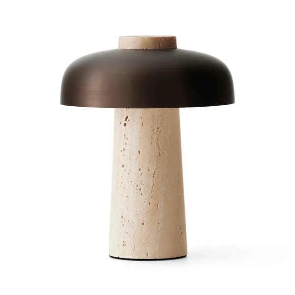 Audo Copenhagen - Reverse Portable Lampe de Table Sable Travertine/Bronzed Aluminium Audo Copenh