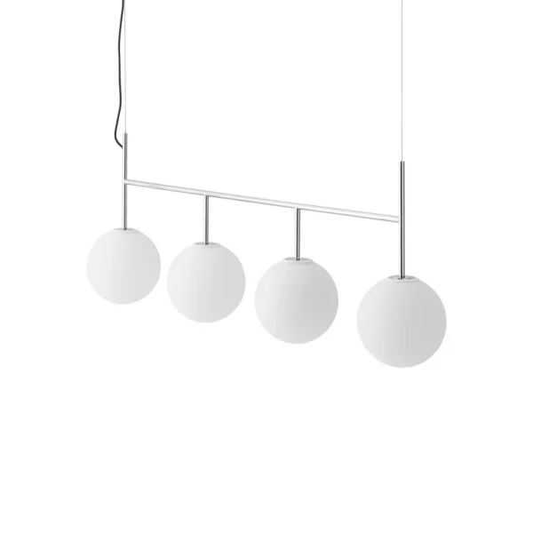 Audo Copenhagen - Suspension TR Bulb Frame, à 4 lampes, gris/blanc