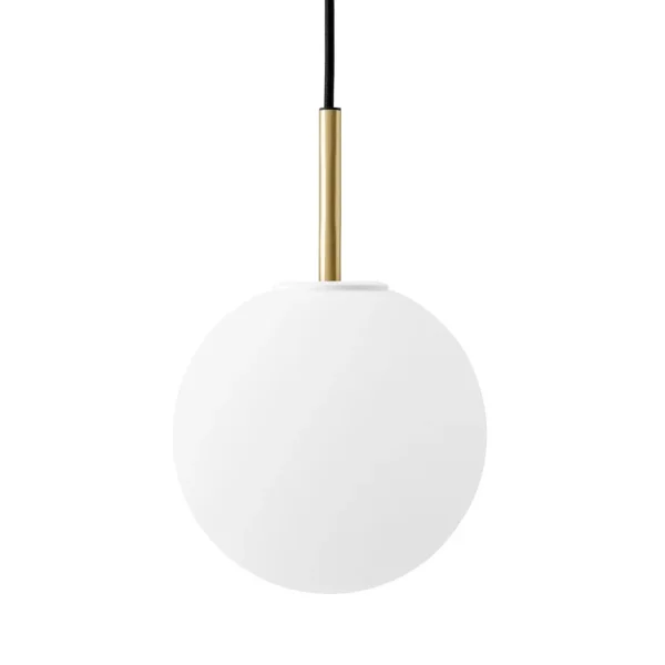 Audo Copenhagen - Suspension TR Bulb, laiton/blanc, verre opale