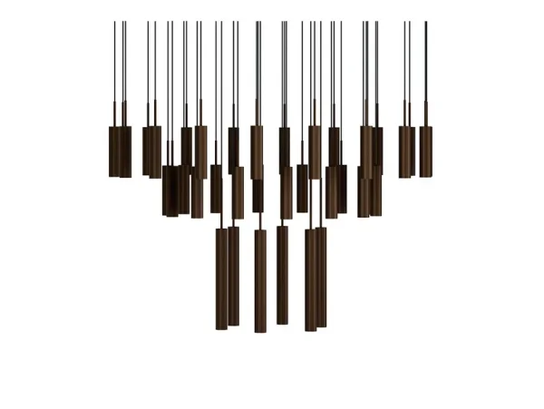 Audo Copenhagen - Suspension Tubulaire 38 38 lampes Aluminium/bronze