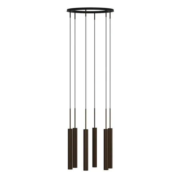 Audo Copenhagen - Suspension tubulaire, à 6 lampes, anneau, bronze
