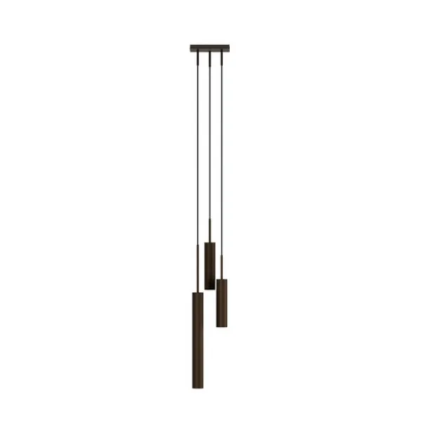 Audo Copenhagen - Suspension tubulaire, bronze, aluminium, à 3 lampes