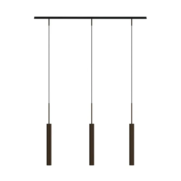 Audo Copenhagen Suspension Tubulaire rail 3 Anodized bronzed