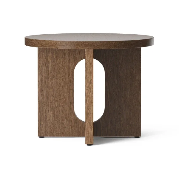 Audo Copenhagen Table d’appoint Androgyne Ø50 cm chêne teinté foncé Plateau de table en chêne teinté foncé