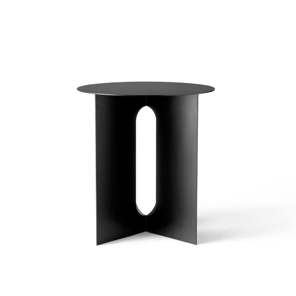 Audo Copenhagen Table d'appoint Androgyne, pieds en acier noir