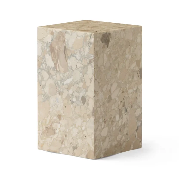 Audo Copenhagen Table d’appoint Plinth tall 30x30x51 cm Kunis Breccia