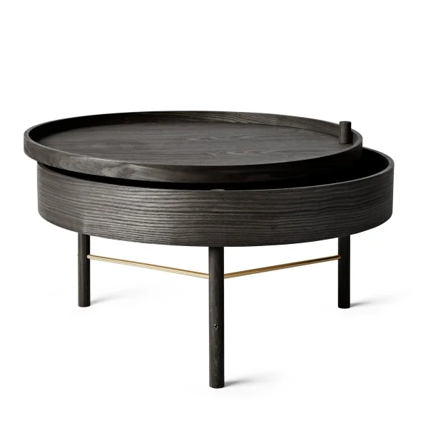 Audo Copenhagen Table Turning frêne teinté noir-laiton