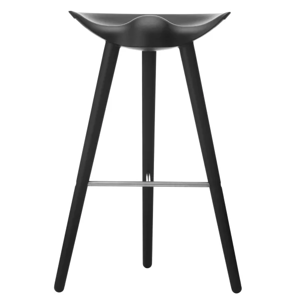 Audo Copenhagen Tabouret de bar ML42 77 cm Hêtre lasuré noir-acier